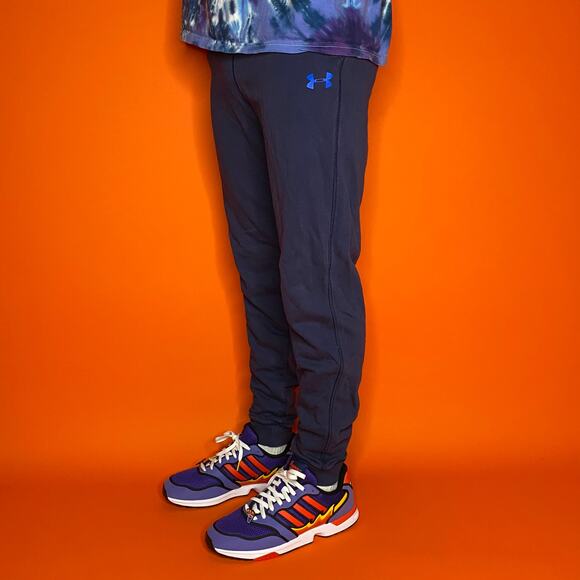 Under Armour Sweatpants Navy Blue Cotton Joggers - Picture 1 of 4